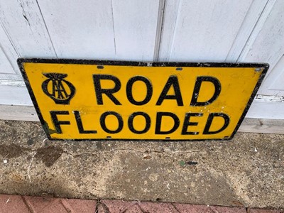 Lot 391 - AA ROAD FLOODED SIGN 12" X 24"