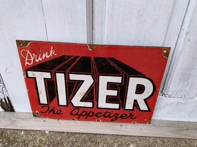 Lot 423 - TIZER ENAMEL SIGN 9.5" X 14"