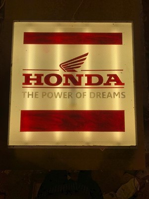 Lot 439 - HONDA LIGHT UP SIGN 23" X 24"