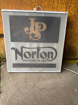 Lot 515 - JPS NORTON MOTORCYCLES LIGHT UP SIGN 23" X24"