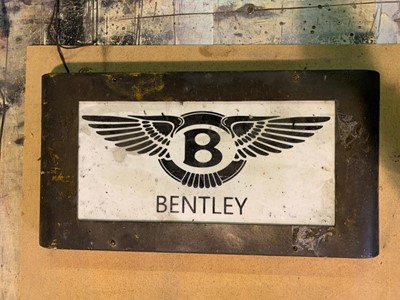 Lot 575 - OLD BENTLEY LIGHT UP SIGN 12" X 24"