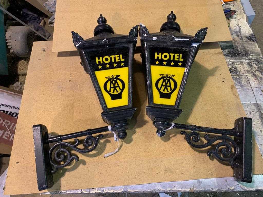 Lot 599 - PAIR OF AA HOTEL LAMPS