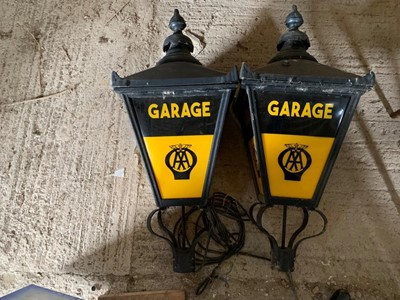 Lot 607 - PAIR OF AA GARAGE LAMPS