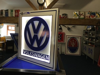 Lot 265 - LARGE ILLUMINATED VOLKSWAGEN SIGN