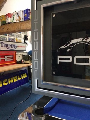 Lot 269 - LARGE ILLUMINATED PORSCHE GT SIGN