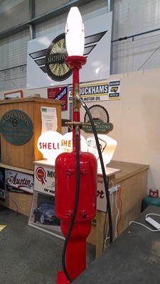 Lot 274 - GILBERT & BARKER 1940's  FAT LADY FUEL PUMP