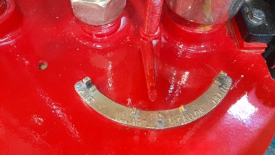 Lot 274 - GILBERT & BARKER 1940's  FAT LADY FUEL PUMP