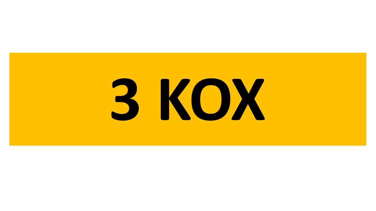 Lot 18 - REGISTRATION ON RETENTION - 3 KOX