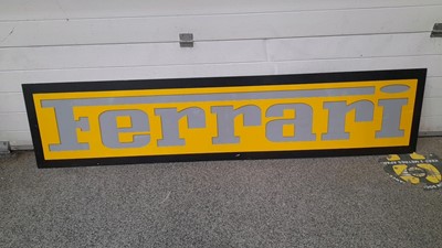 Lot 420 - LARGE FERRARI PERSPEX SIGN 82" X 19"