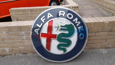 Lot 430 - ALFA ROMEO LIGHT UP SINGLE SIDED SIGN