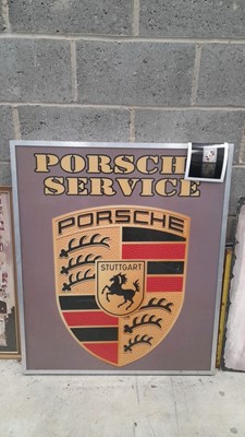 Lot 438 - PORSCHE SERVICE SINGLE SIDED LIGHT UP SIGN