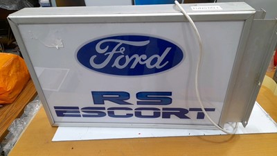 Lot 474 - FORD RS ESCORT DOUBLE SIDED LIGHT BOX