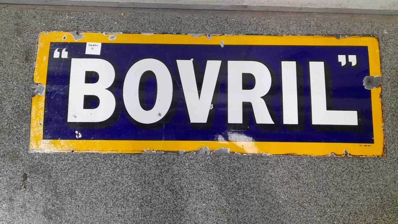 Lot 466 - BOVRIL ENAMEL SIGN SINGLE SIDED 48" X 17"