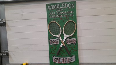 Lot 571 - HAND PAINTED WOODEN WIMBLEDON SIGN