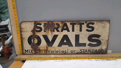 Lot 657 - SPRATTS OVALS ENAMEL SIGN