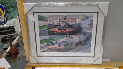 Lot 549 - LEWIS HAMILTON LIMITED EDITION FRAMED PRINT FORMULA 1