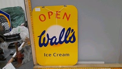 Lot 675 - WALL'S ICE CREAM OPEN DOUBLE SIDED SIGN