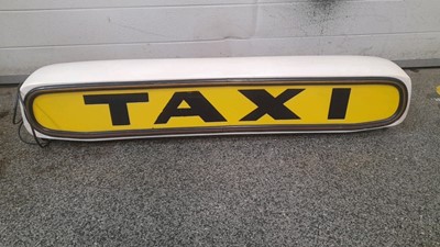 Lot 683 - EARLY 80'S TAXI ROOFTOP SIGN 40" X 7"