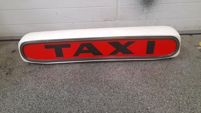 Lot 683 - EARLY 80'S TAXI ROOFTOP SIGN 40" X 7"