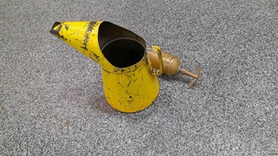 Lot 618 - GALLON OIL JUG & BRASS FIRE EXTINGUISHER