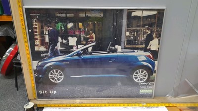 Lot 588 - VAUXHALL TIGRA FRAMED POSTER   (PROCEEDS TO CHARITY)