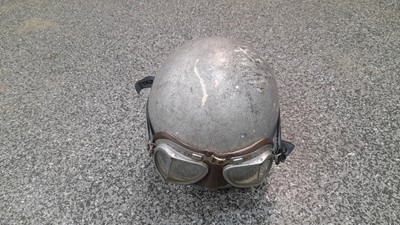 Lot 686 - OLD STYLE BMW HELMET & GOGGLES