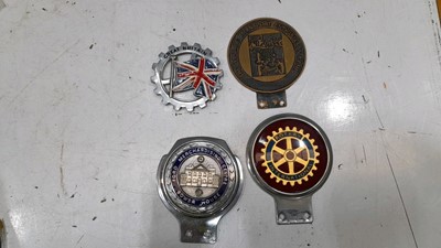 Lot 240 - 4X BADGES FORD MERCHANDISING, ROTARY INTERNATIONAL ,VINTAGE TRANSPORT,GREAT BRITAIN