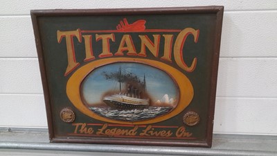 Lot 532 - TITANIC WOODEN OLD SIGN