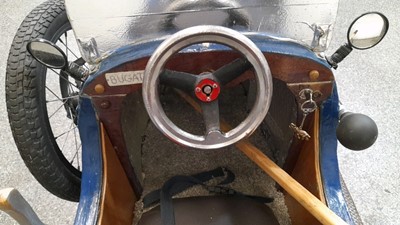 Lot 142 - HAND BUILT BUGATTI CHILDS PEDAL CAR WITH WORKING LIGHTS