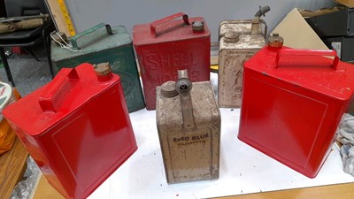 Lot 458 - BOX OF ASSORTED FUEL CANS