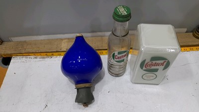 Lot 443 - CASTROL BOTTLE AND CASTROL CLOBE