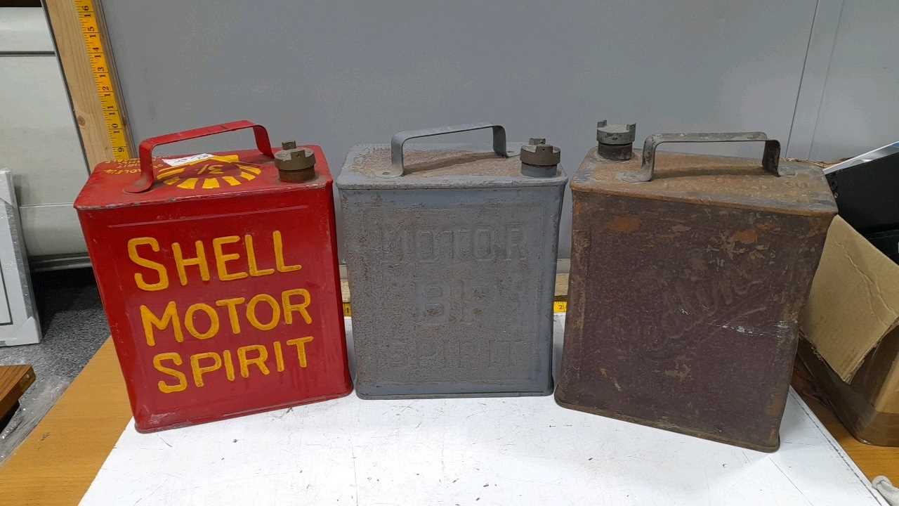 Lot 682 - 3X OLD PETROL CANS