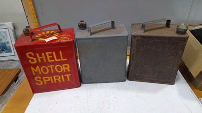 Lot 682 - 3X OLD PETROL CANS