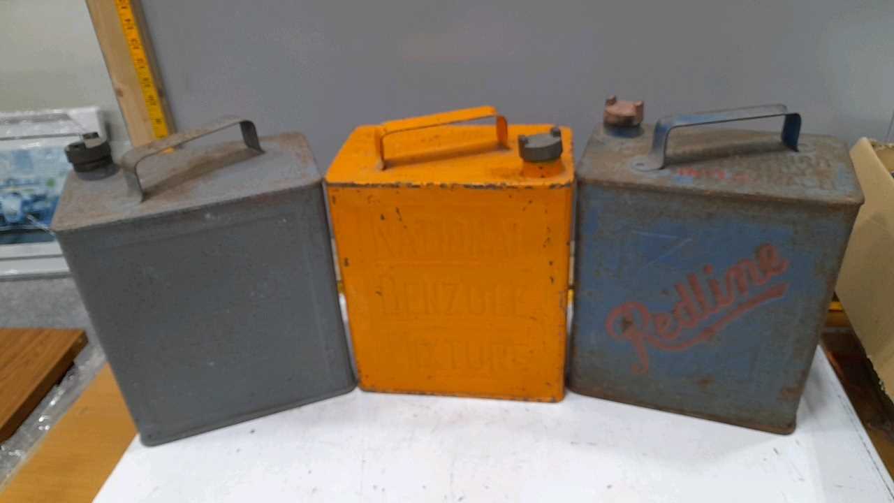 Lot 652 - 3X OLD PETROL CANS