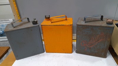 Lot 652 - 3X OLD PETROL CANS