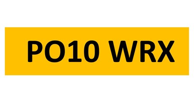 Lot 27-10 - REGISTRATION ON RETENTION - PO10 WRX