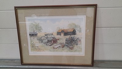 Lot 505 - LIMITED EDITION FRAMED PRINT OF SPARROW FARM NO 65 OF 850  21" X 16"