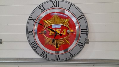 Lot 310 - HANDMADE BSA GOLDSTAR CLOCK 32" DIAMETER