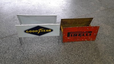 Lot 30 - 2X SPARE WHEEL/TYRE ADVERTISING SIGNS
