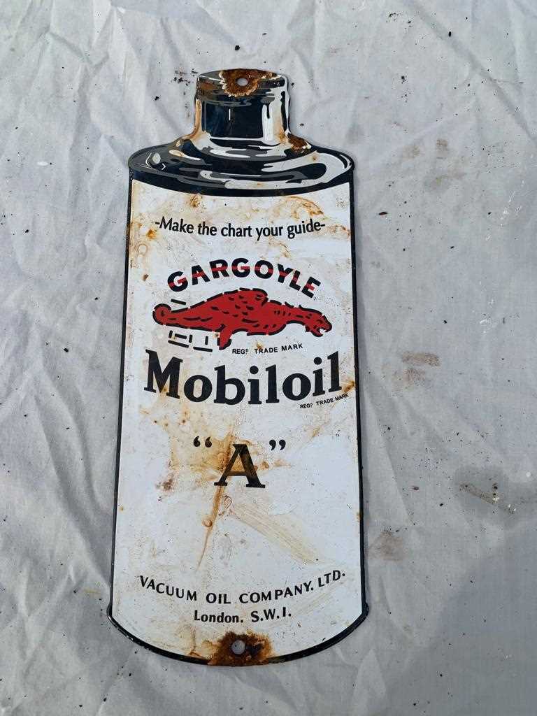 Lot 391 - MOBIL OIL A ENAMEL SIGN 122 X 4.5"