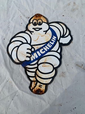 Lot 399 - MICHELIN MAN ENAMEL SIGN  9" X 7"