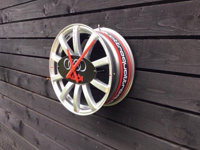 Lot 261 - AUDI QUATTRO ALLOY WHEEL CLOCK