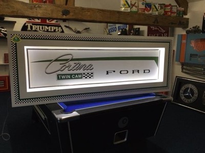 Lot 273 - LARGE ILLUMINATED LOTUS CORTINA SIGN