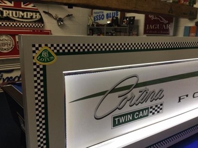 Lot 273 - LARGE ILLUMINATED LOTUS CORTINA SIGN