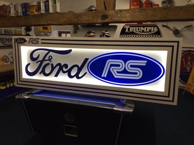 Lot 261 - LARGE ILLUMINATED FORD RS SIGN