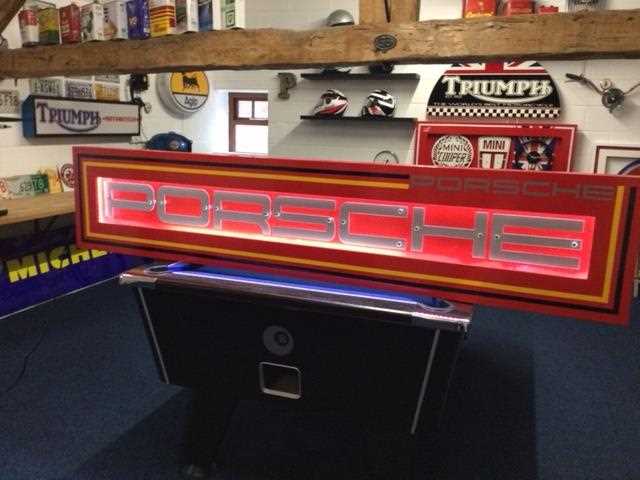 Lot 265 - LARGE ILLUMINATED PORSCHE SIGN