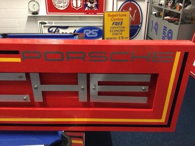 Lot 265 - LARGE ILLUMINATED PORSCHE SIGN