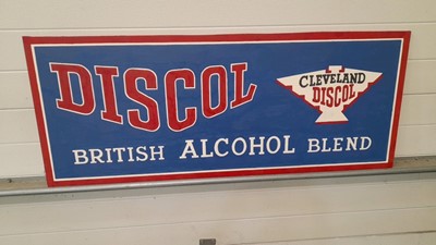 Lot 287 - HAND PAINTED WOODEN DISCOL SIGN 48" X 19"