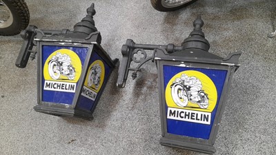 Lot 156 - PAIR OF MICHELIN WALL MOUNTED LIGHTS