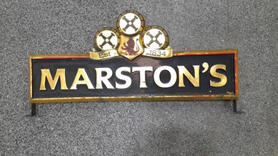 Lot 172 - MARSTONS SMALL DOUBLE SIDED PUB SIGN